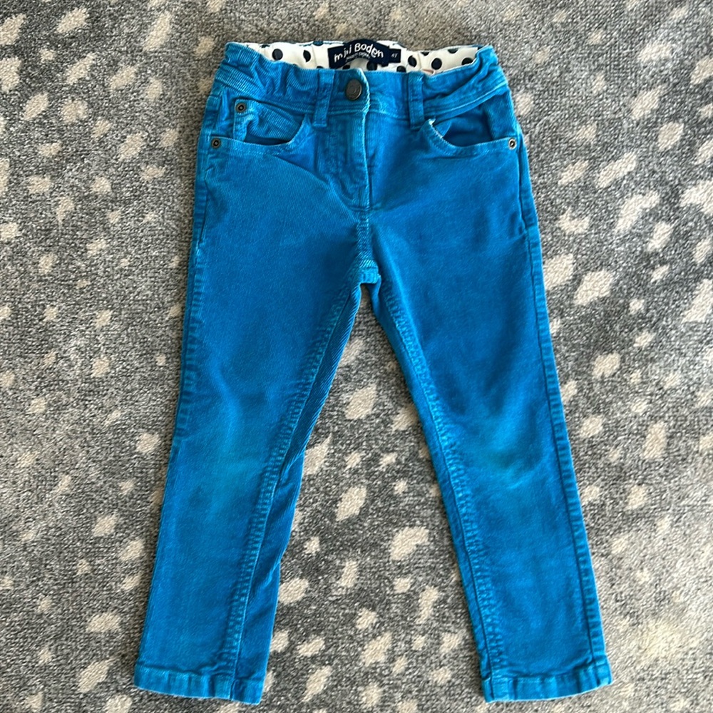 Blue Mini Boden corduroy pants 4T